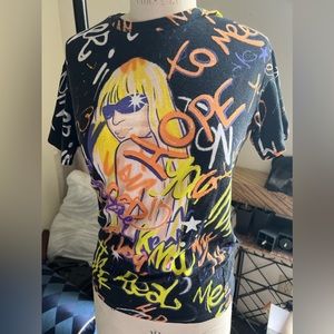 Authentic VERSACE Graffiti Donatella Versace T-Shirt Size L